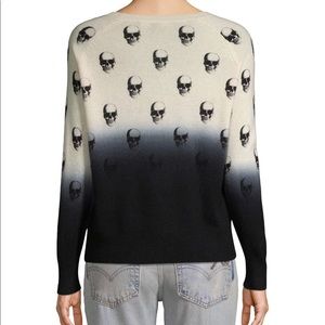 Skull cashmere dip dye sweater